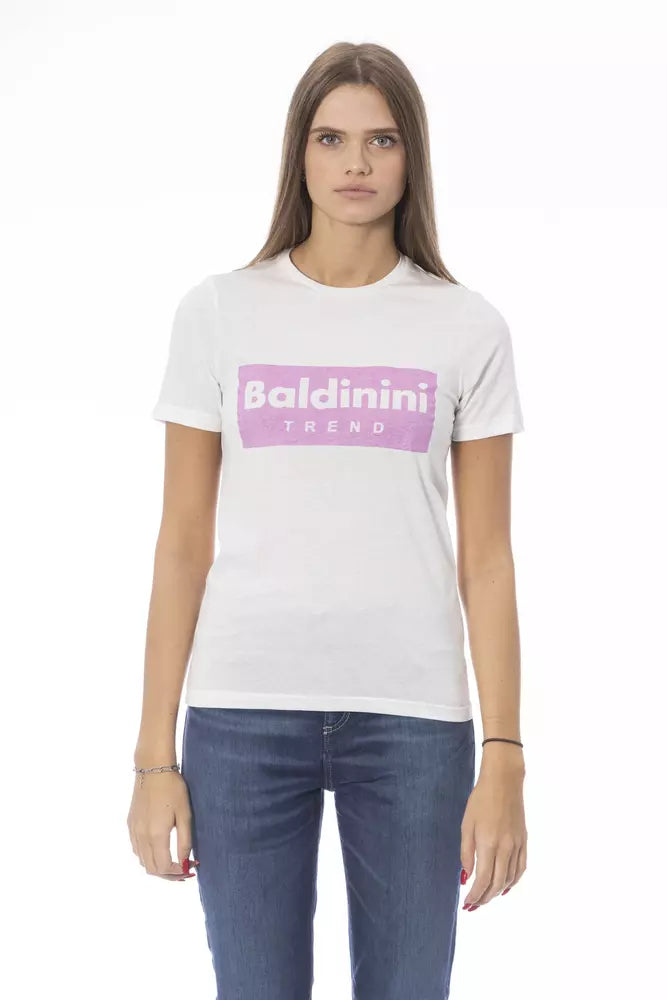 Baldinini Trend Vit Bomull Dam T-shirt