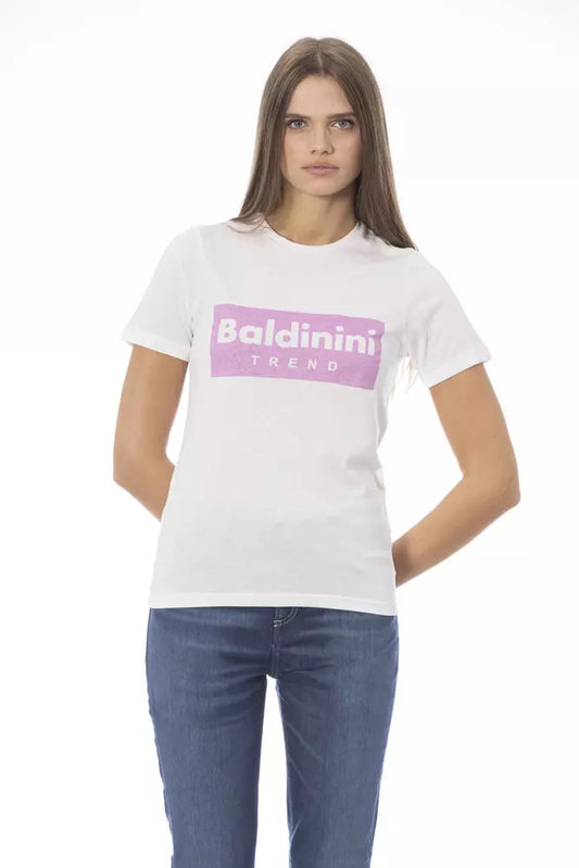 Baldinini Trend Vit Bomull Dam T-shirt