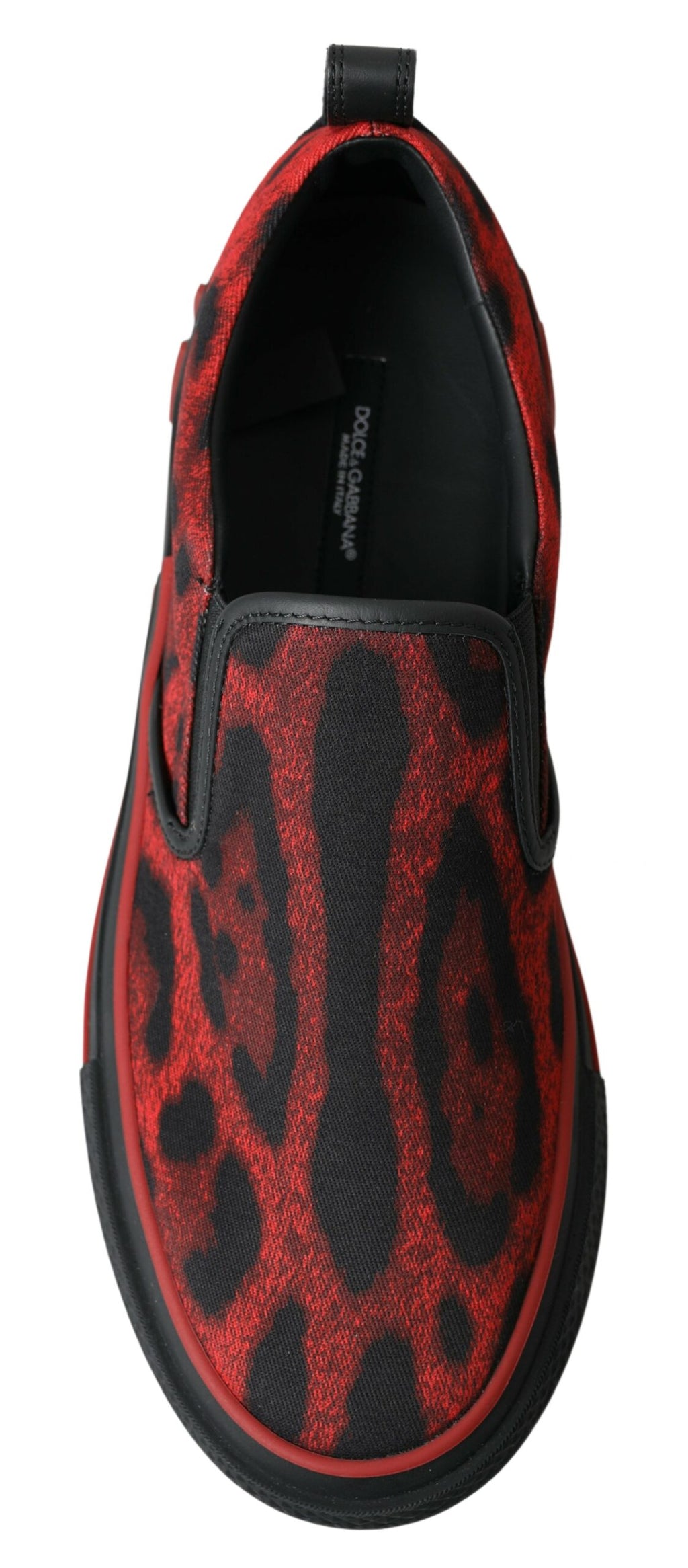 Röda Svarta Leopard Loafers Sneakers Skor