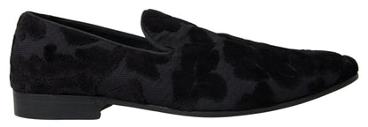 Dolce &amp; Gabbana svarte brokadeloafers formelle sko