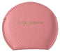 Dolce & Gabbana Pink Calfskin Leather Round Mirror Holder