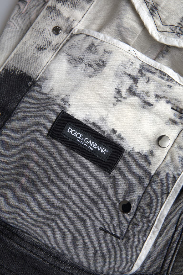 Dolce &amp; Gabbana Flerfärgad Bomullskragejeansjacka