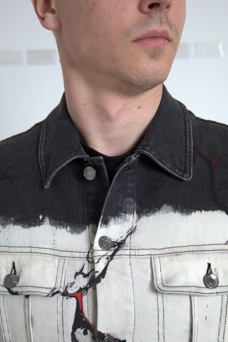 Dolce &amp; Gabbana Flerfärgad Bomullskragejeansjacka
