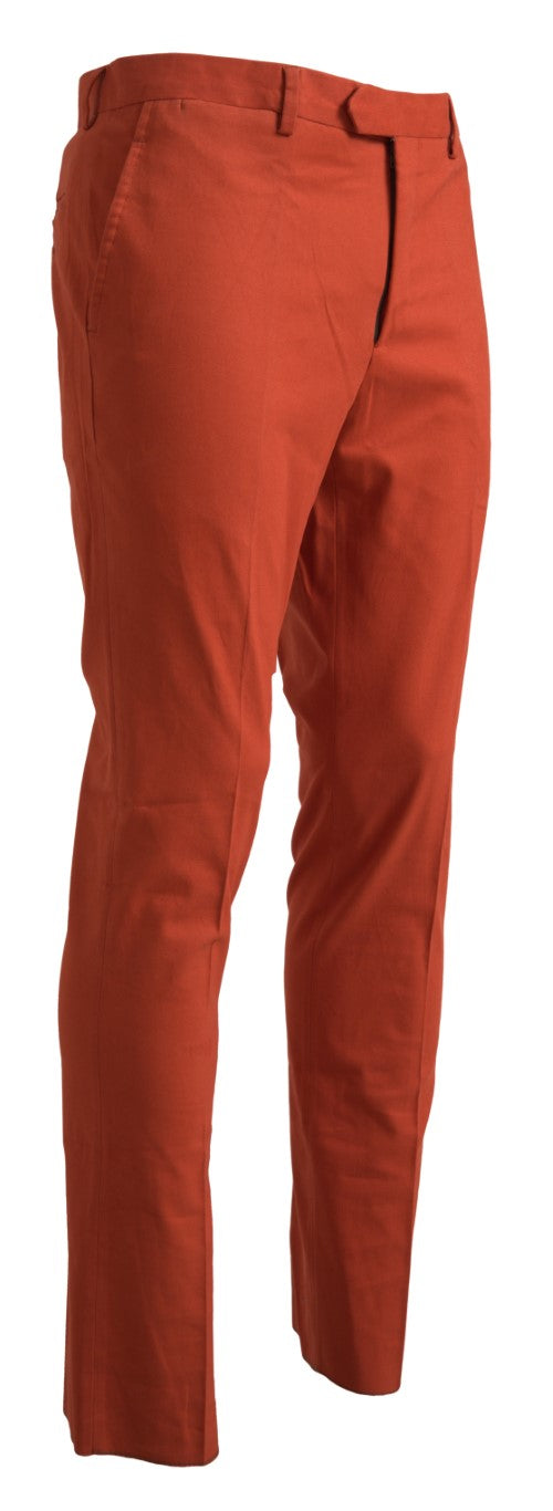 BENCIVENGA Orange Rak Passform Herrbyxor Formella Byxor