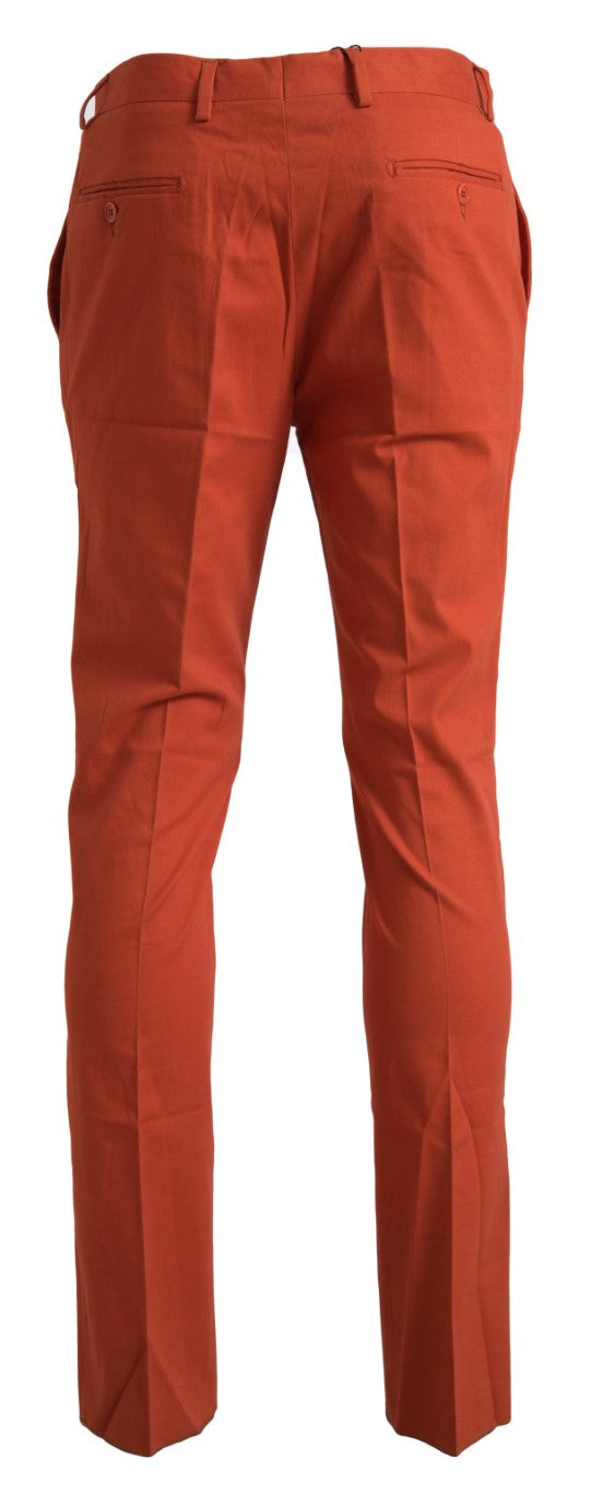 BENCIVENGA Orange Rak Passform Herrbyxor Formella Byxor