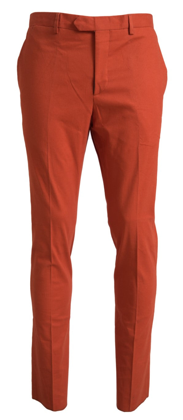 BENCIVENGA Orange Rak Passform Herrbyxor Formella Byxor