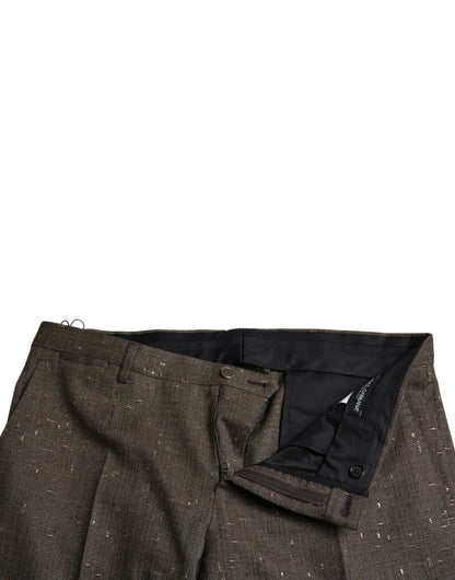 Dolce &amp; Gabbana Brun Ullklänning Skinny Herrbyxor