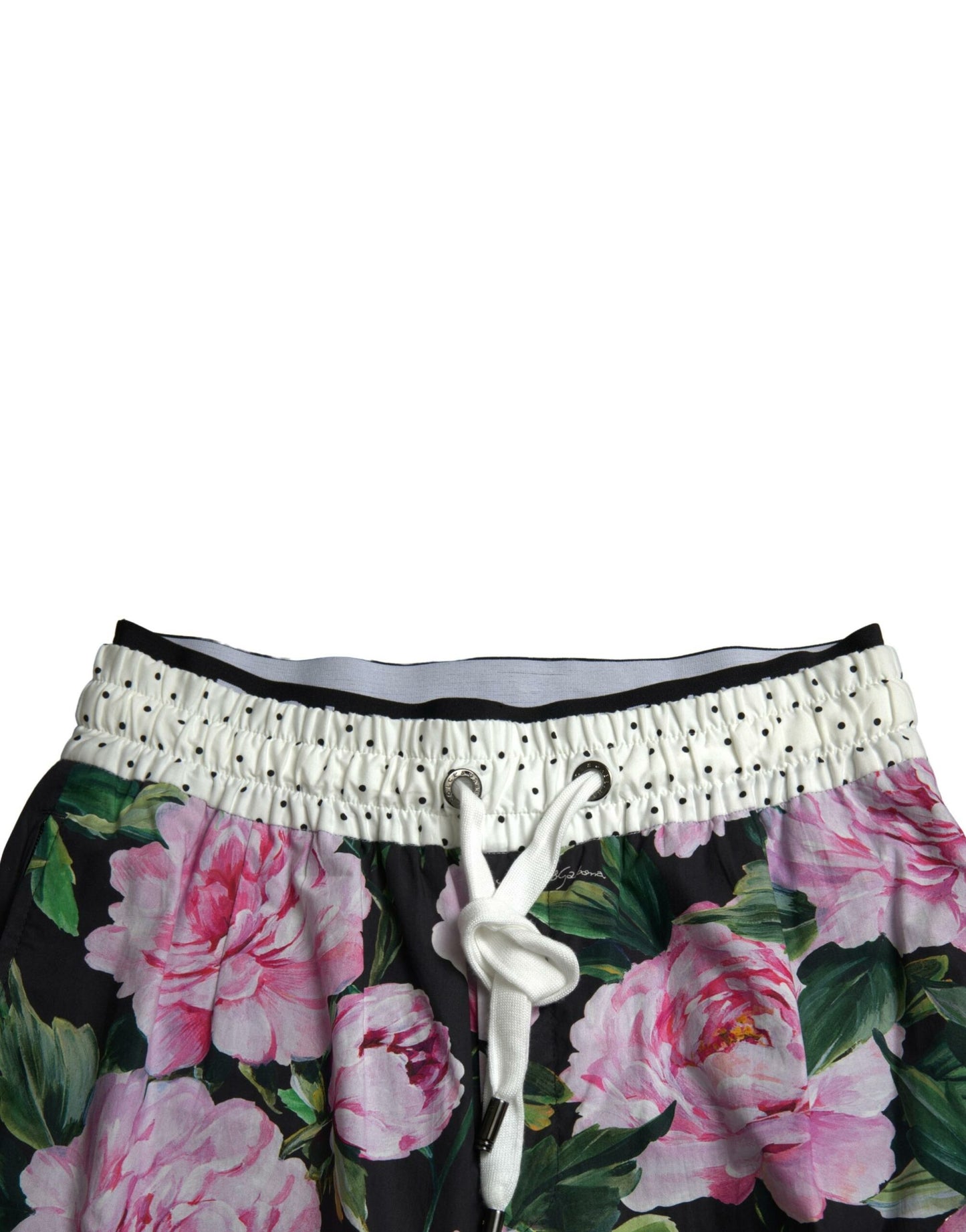 Dolce &amp; Gabbana Flerfärgade Peony Joggers Bomull Herrbyxor