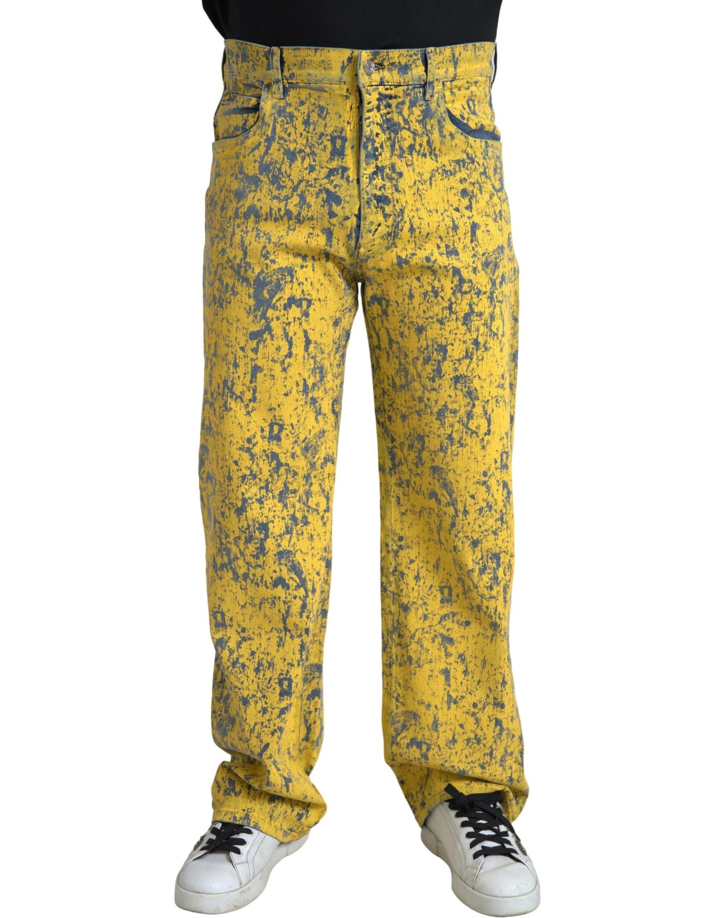 Dolce &amp; Gabbana Gula Bomulls Tie Dye Raka Jeans