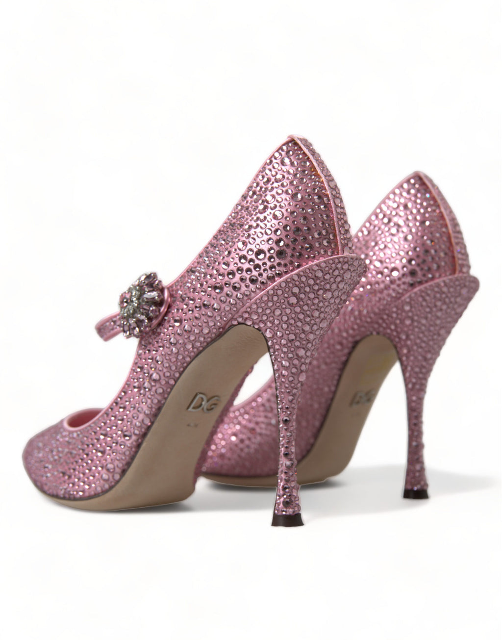 Rosa strass krystallhæler pumps sko