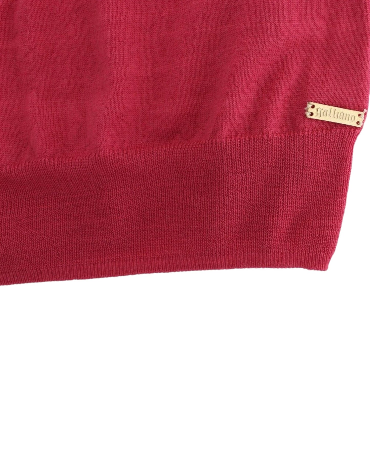 John Galliano Rosa stickad topp i ull