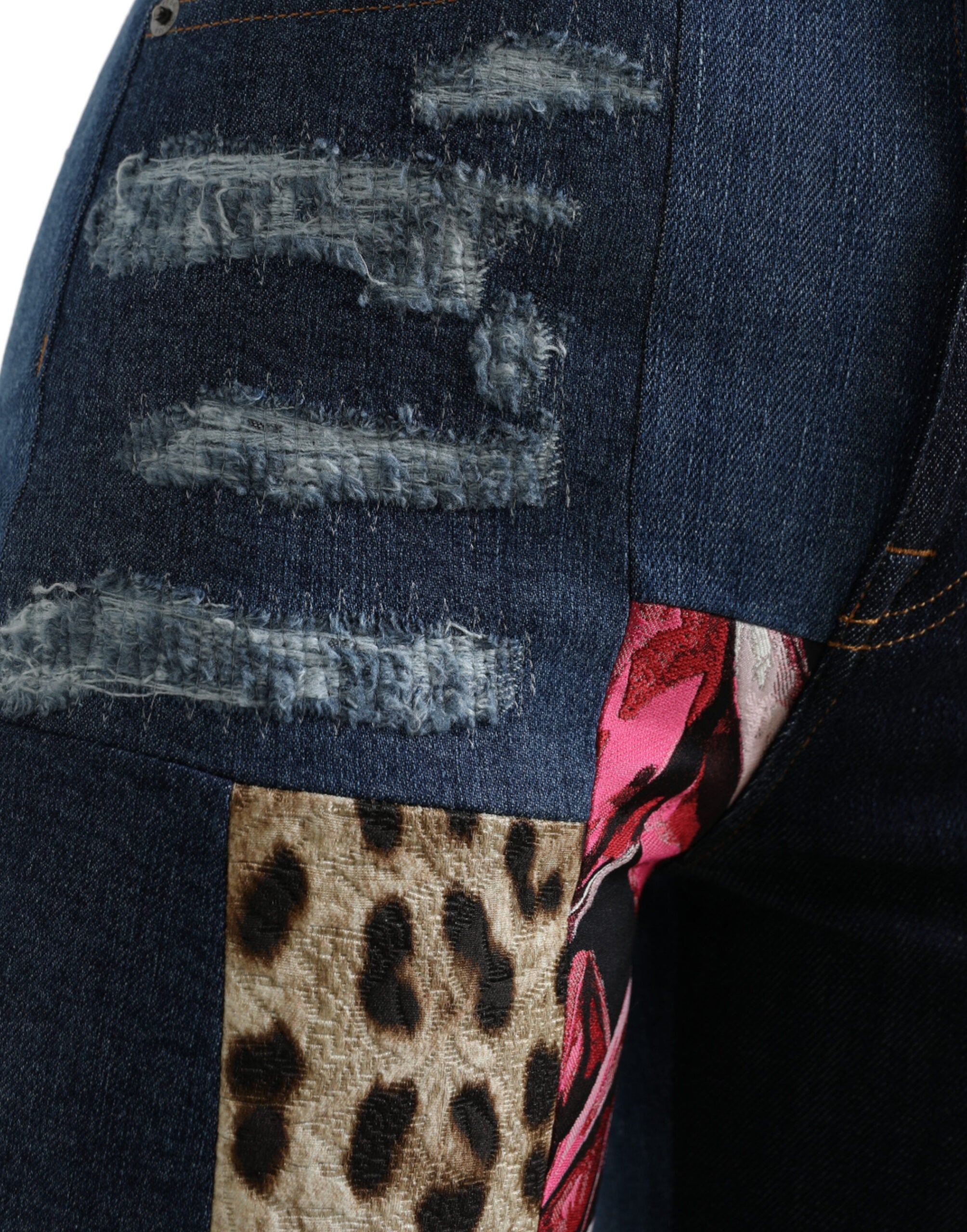 Flerfärgade lappmönster GRACE Skinny Denim Jeans