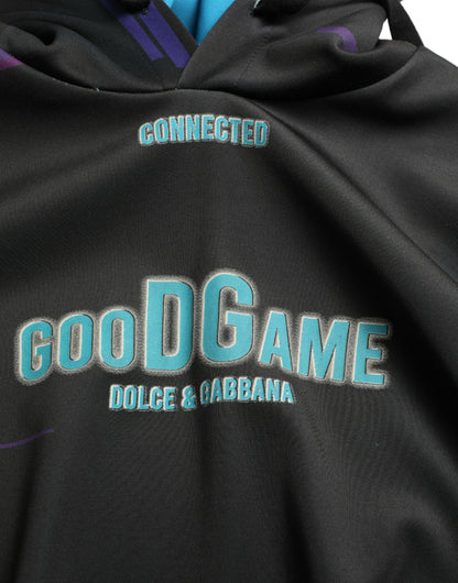 Dolce &amp; Gabbana svart hettegenser med logotrykk