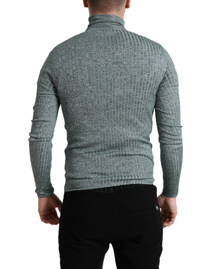 Dolce &amp; Gabbana Grønn Polyester Høyhalset Genser