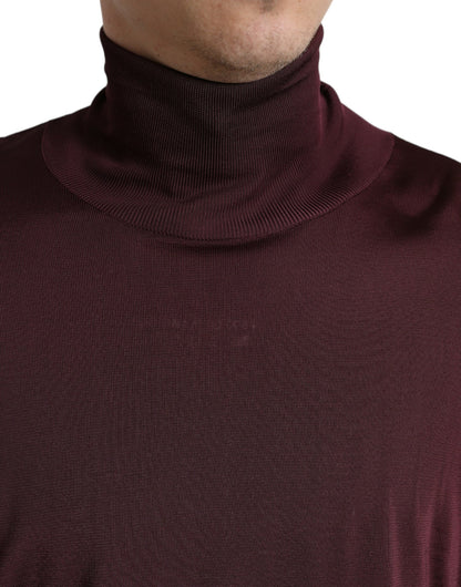 Dolce &amp; Gabbana Rödbrun Viskos Polotröja