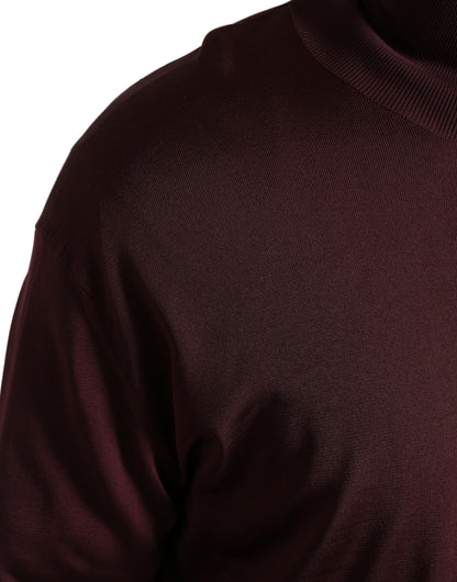 Dolce &amp; Gabbana Rödbrun Viskos Polotröja