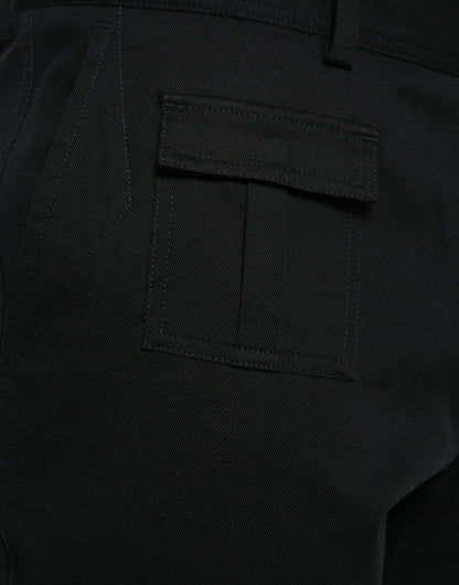 Dolce &amp; Gabbana Svarta Grå Slimmade Bomullsjeans