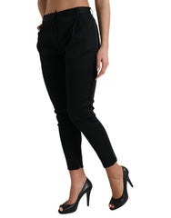 Dolce & Gabbana Black Mid Waist Skinny Cropped Pants