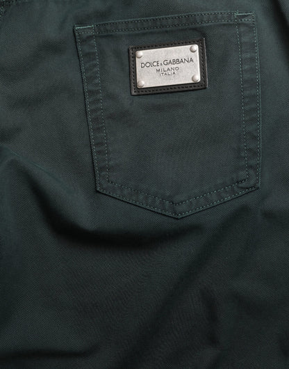 Dolce &amp; Gabbana Gröna Bomullsstretchiga Skinny Jeans Herr