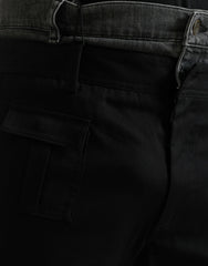 Dolce & Gabbana Black Gray Slim Cotton Denim Jeans Pants