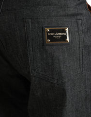 Dolce & Gabbana Multicolor Tiger Cotton Loose Denim Jeans