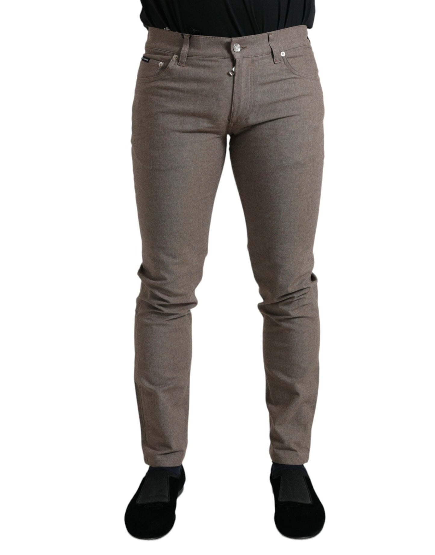 Dolce &amp; Gabbana Bruna Bomullsstretchiga Skinny Herrbyxor