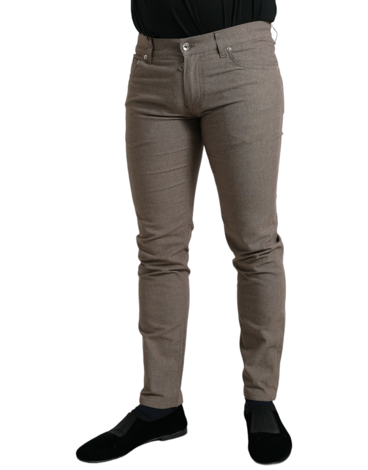 Dolce &amp; Gabbana Bruna Bomullsstretchiga Skinny Herrbyxor