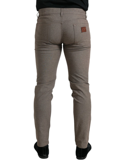 Dolce &amp; Gabbana Bruna Bomullsstretchiga Skinny Herrbyxor