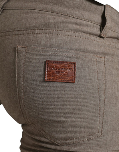 Dolce &amp; Gabbana Bruna Bomullsstretchiga Skinny Herrbyxor