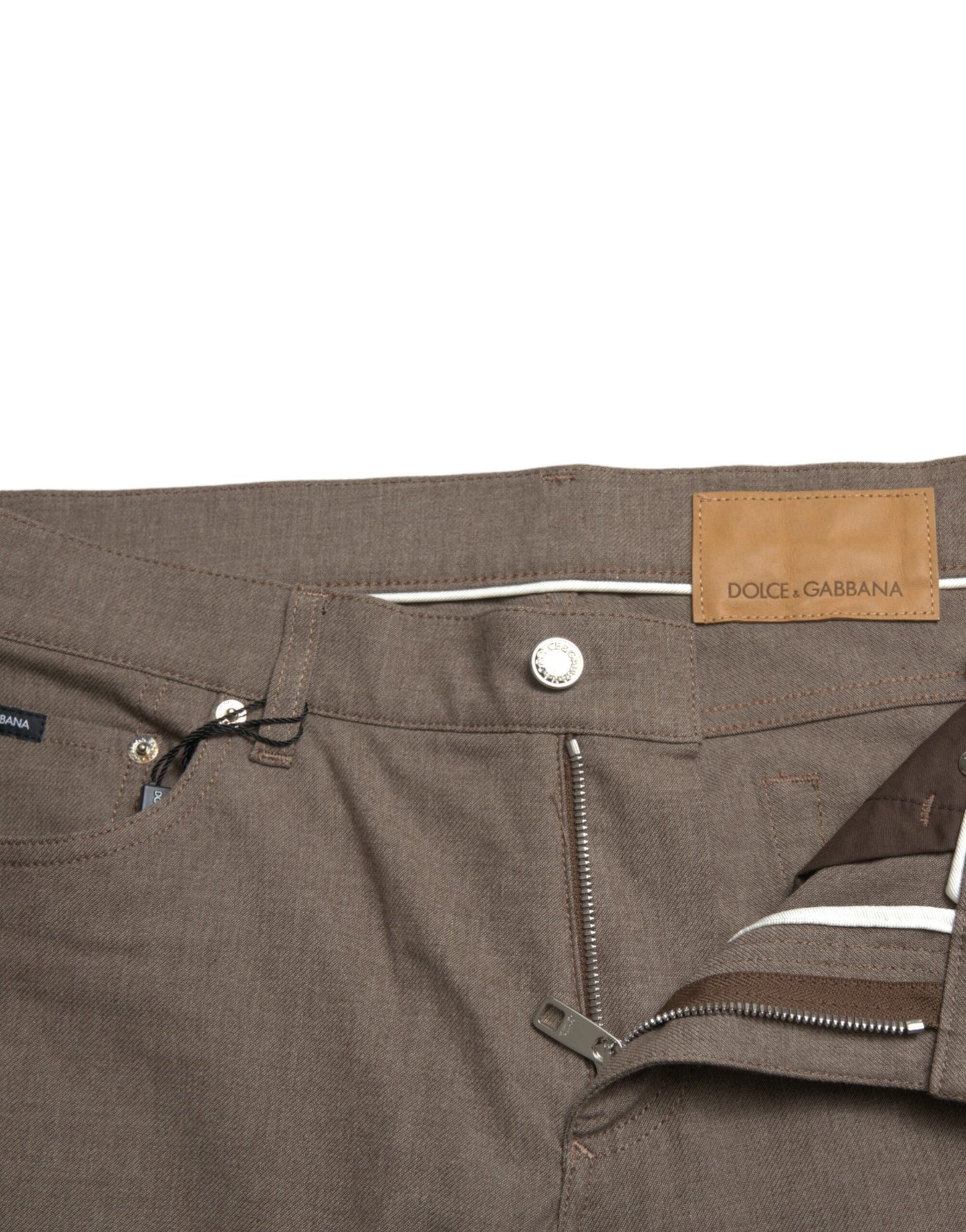 Dolce &amp; Gabbana Bruna Bomullsstretchiga Skinny Herrbyxor