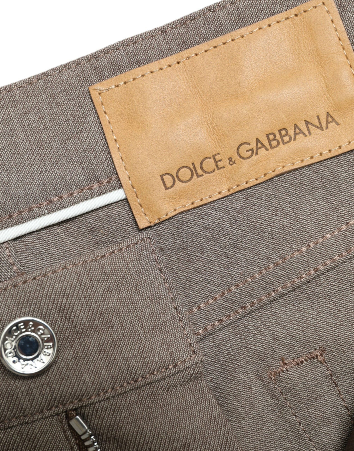 Dolce &amp; Gabbana Bruna Bomullsstretchiga Skinny Herrbyxor