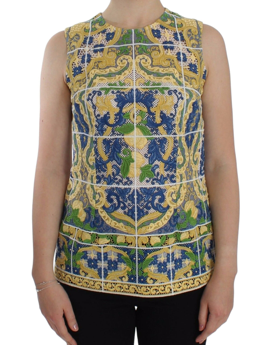 Flerfärgad Majolica Broderad Tröja