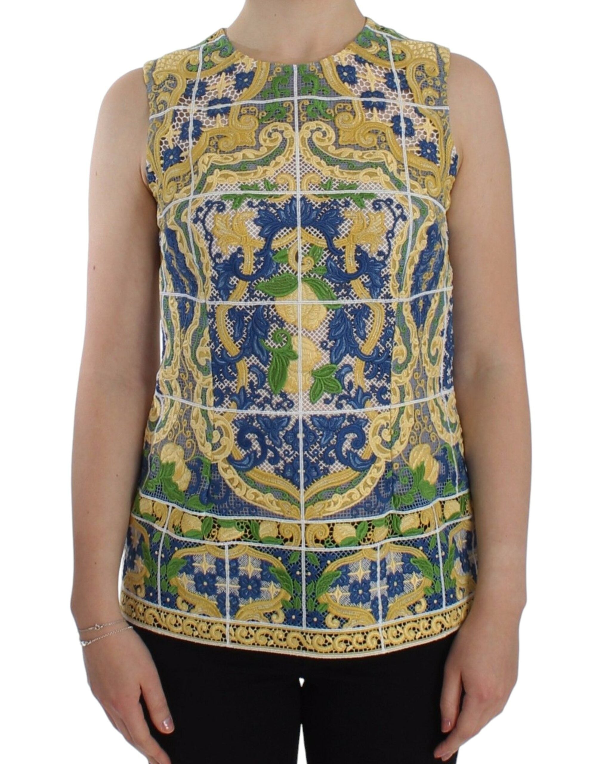 Flerfärgad Majolica Broderad Tröja