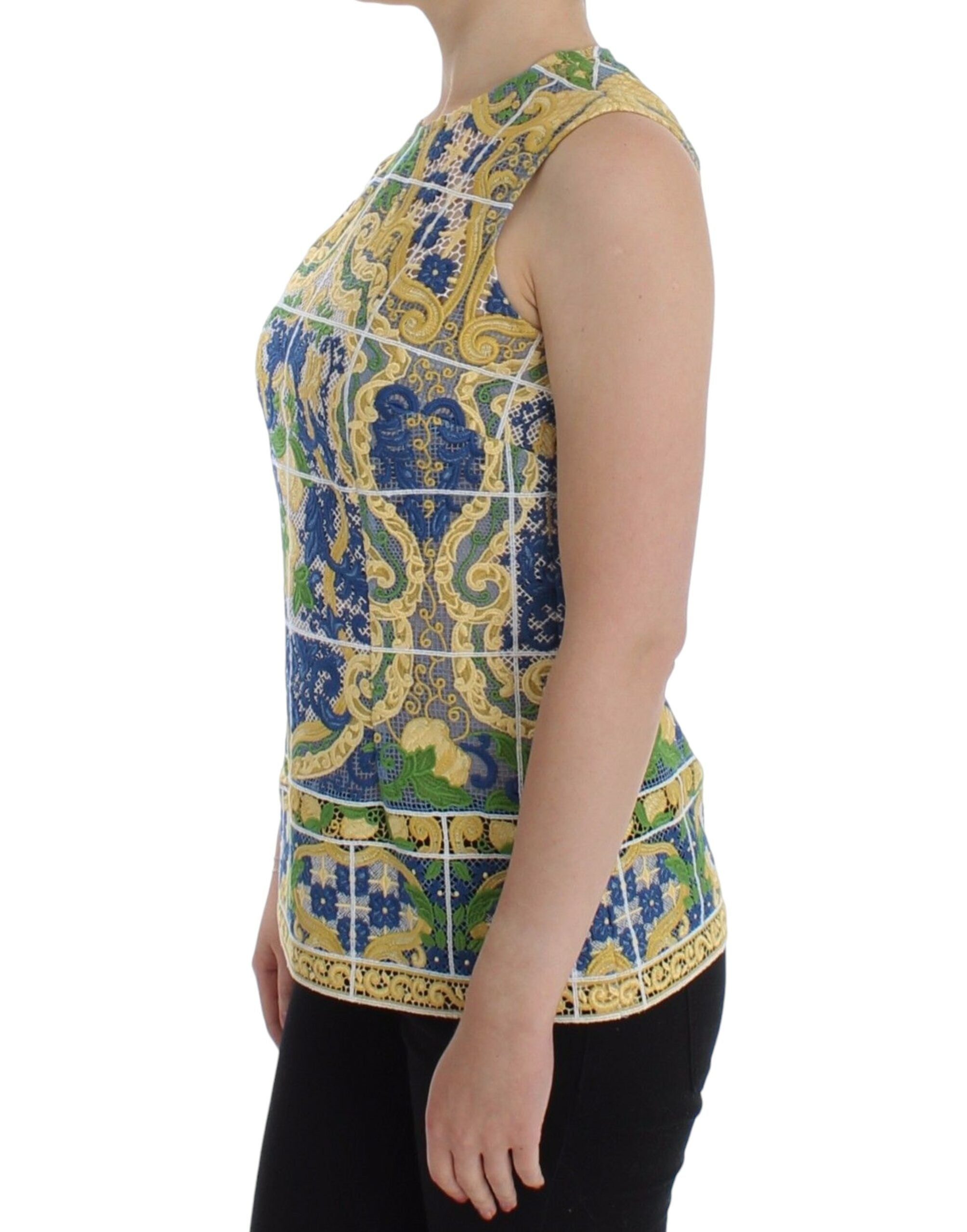 Flerfärgad Majolica Broderad Tröja