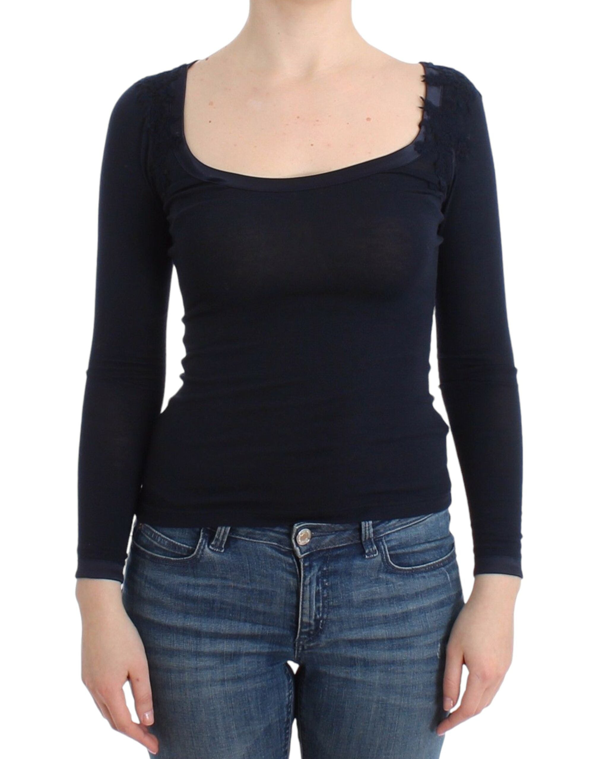 Lingerie Blå Toppblus Tröja Spets Rayon