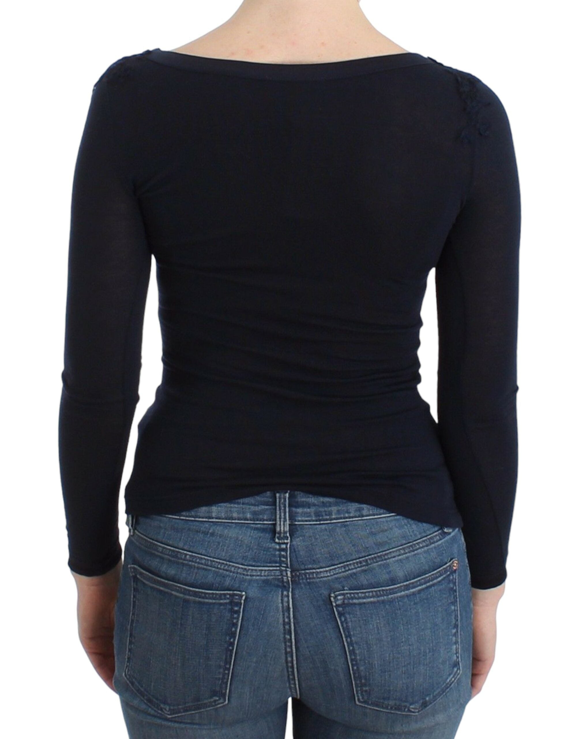 Lingerie Blå Toppblus Tröja Spets Rayon