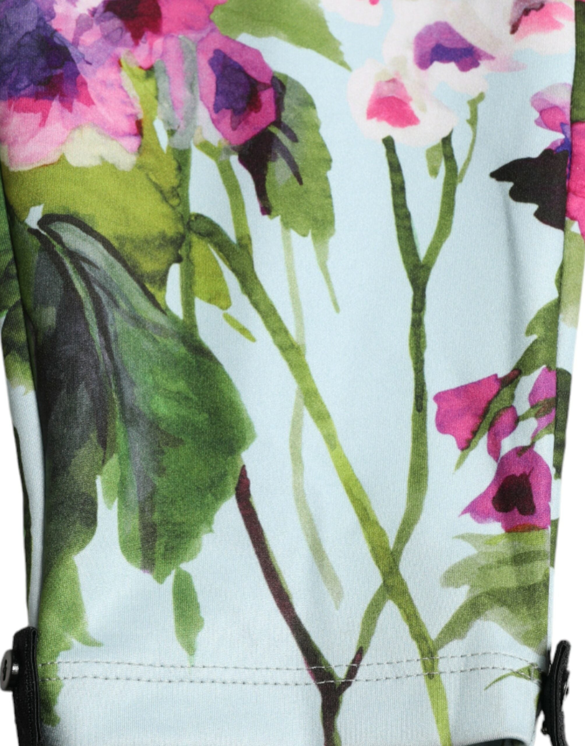 Flerfärgade blommiga leggings med hög midja
