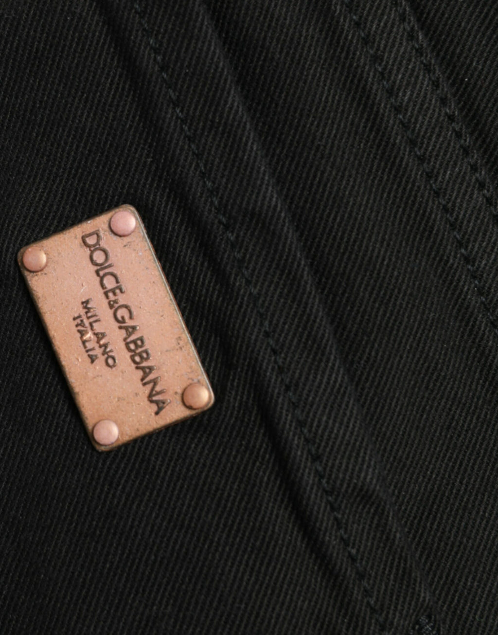 Svarta skinny jeans med medelhög midja i bomull
