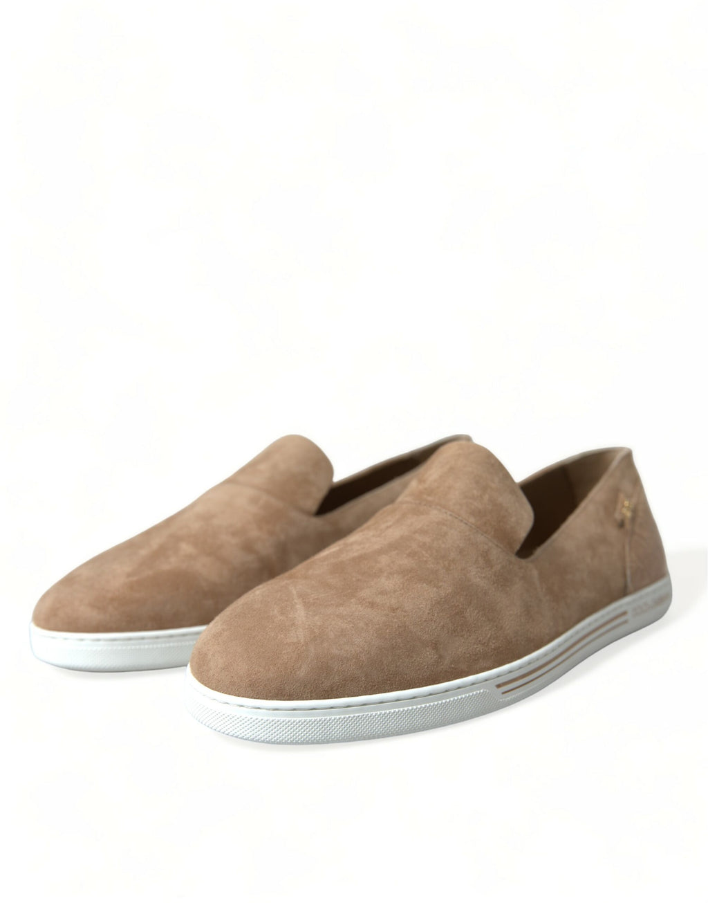 Beige mocka Caiman herrloafers tofflor skor