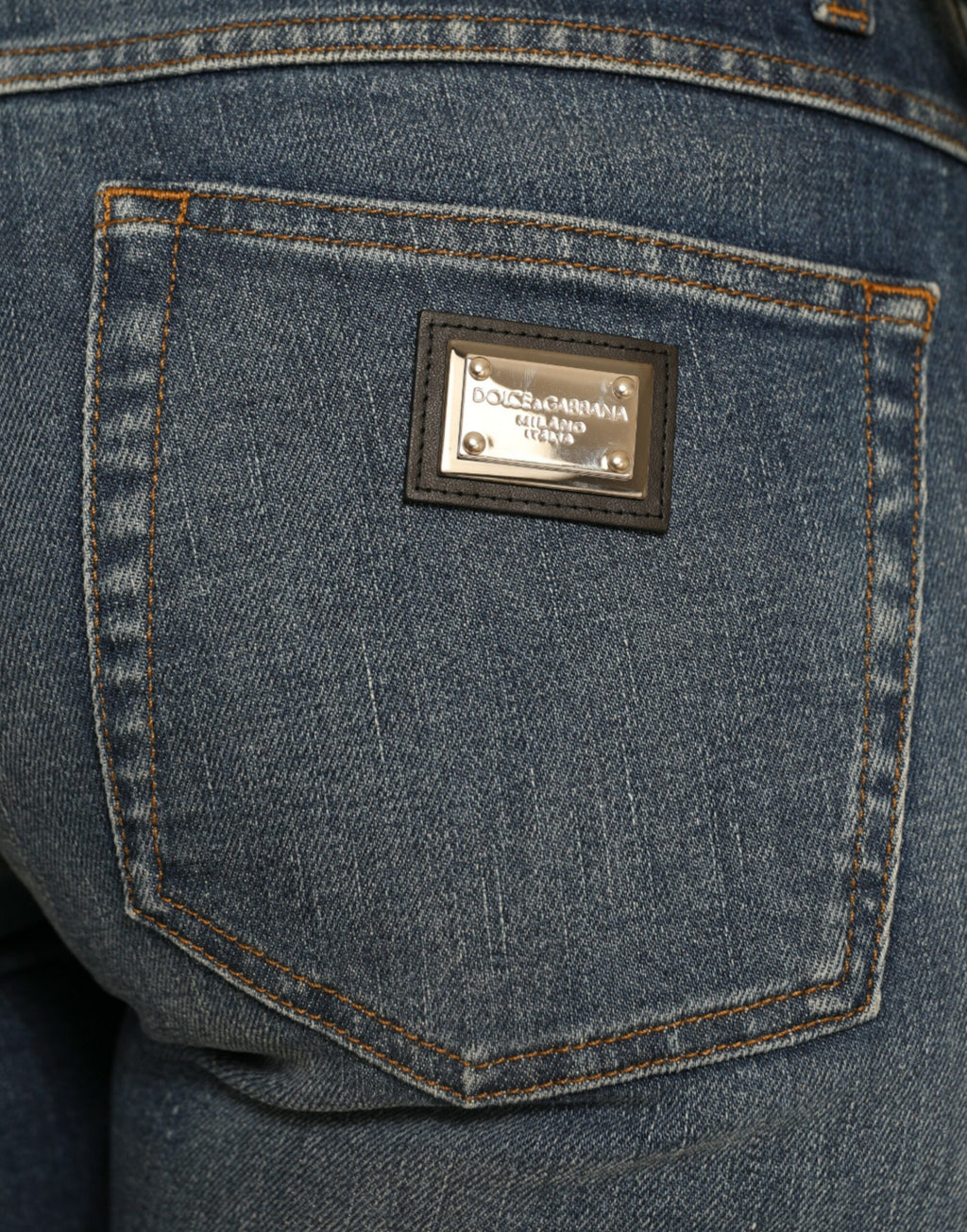 Blå BOYFRIEND-jeans med medelhög midja i bomull