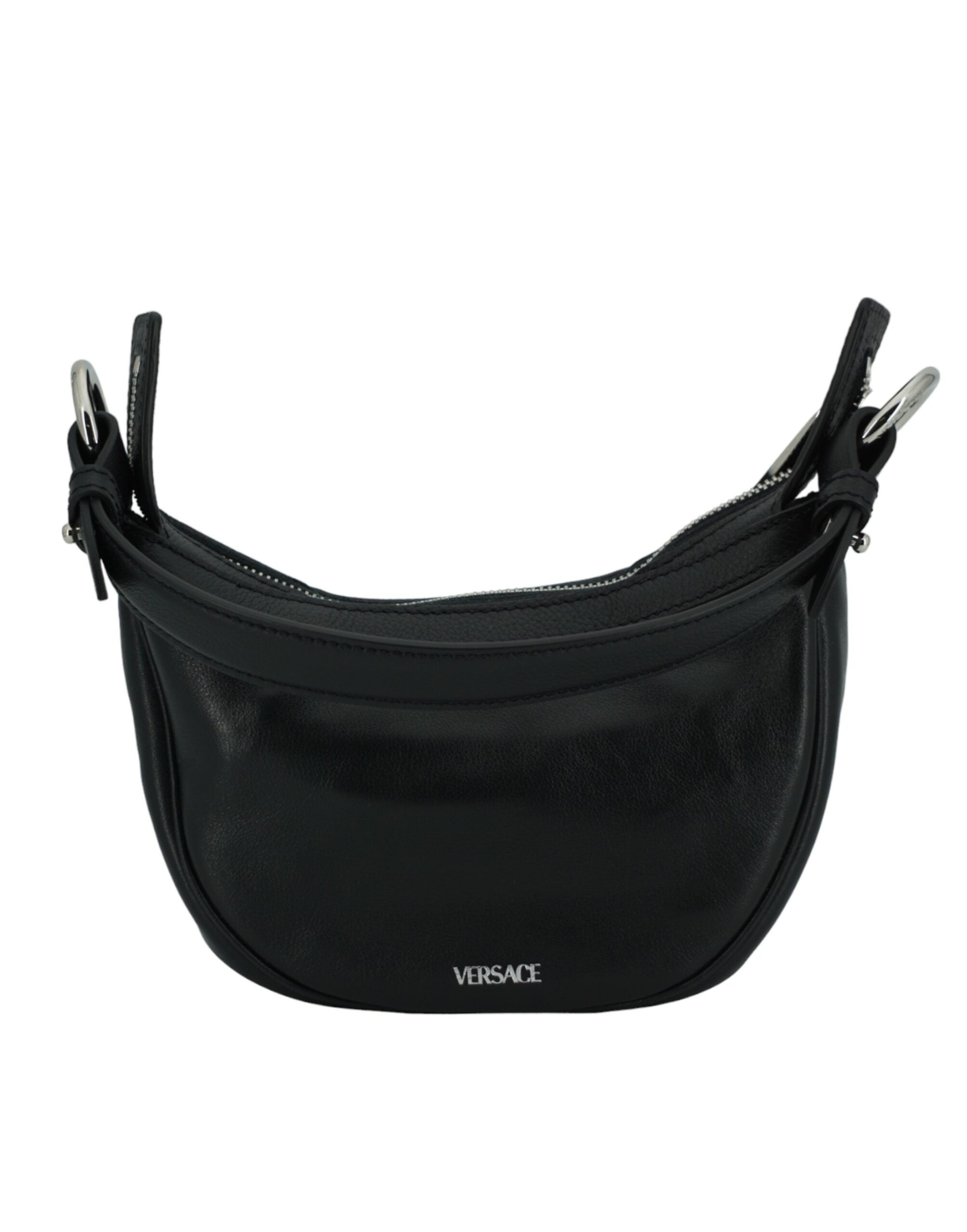 Elegant svart mini-hobo-axelväska