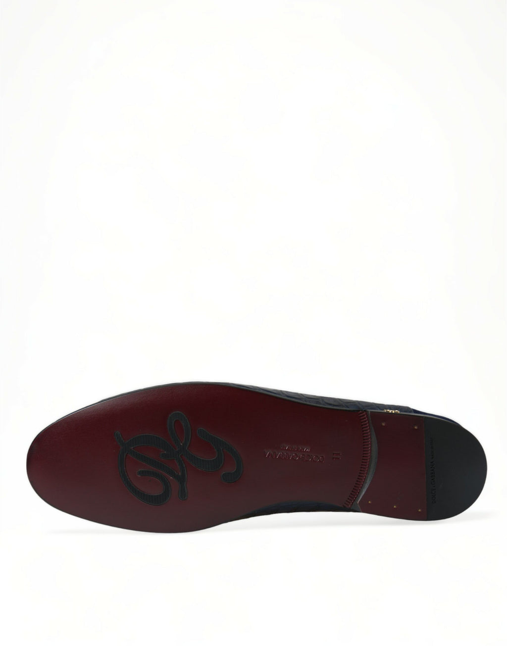 Blå krokodilskinnsloafers i slip-on-modell