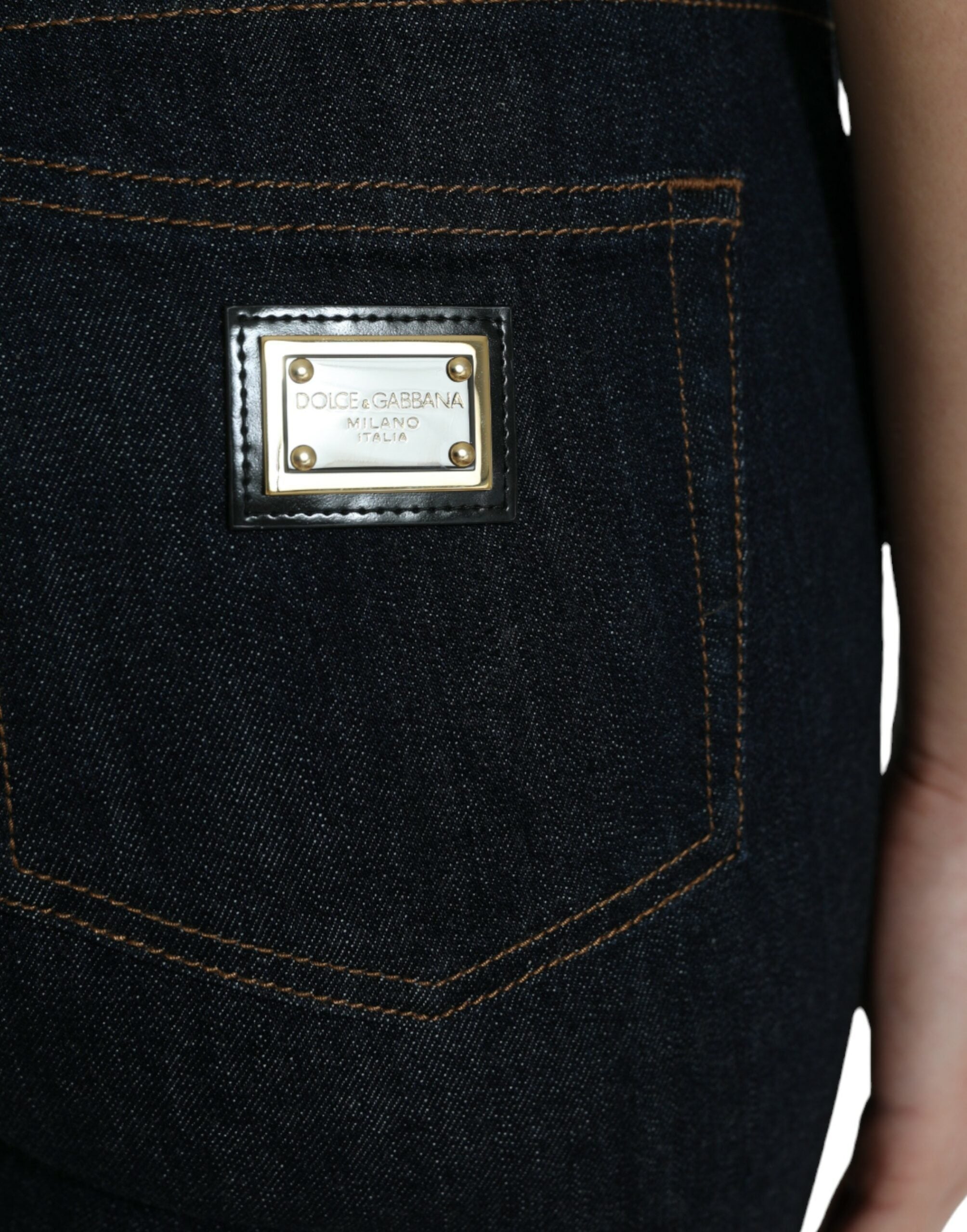 Blå skinny jeans i bomull med stretch