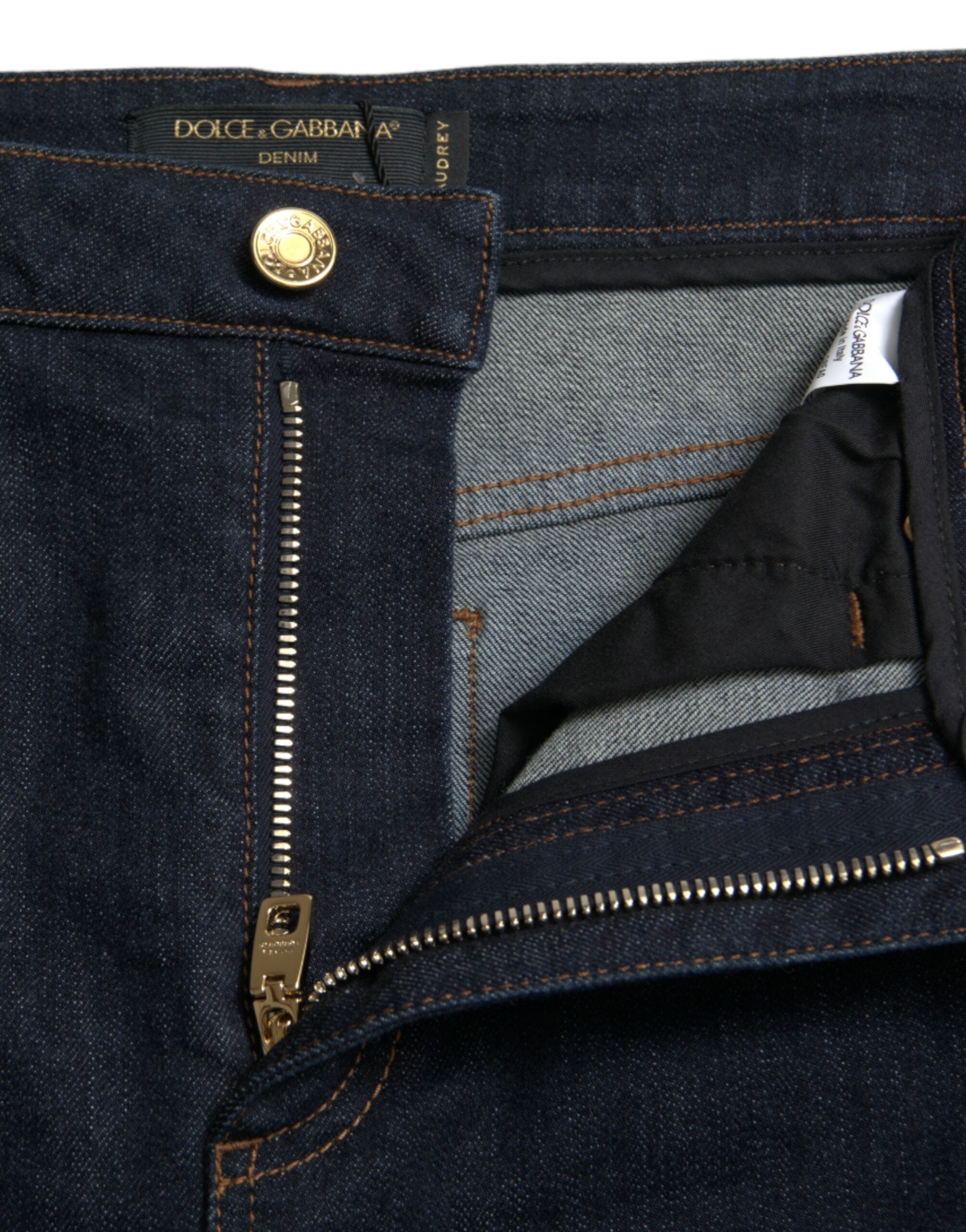 Blå skinny jeans i bomull med stretch
