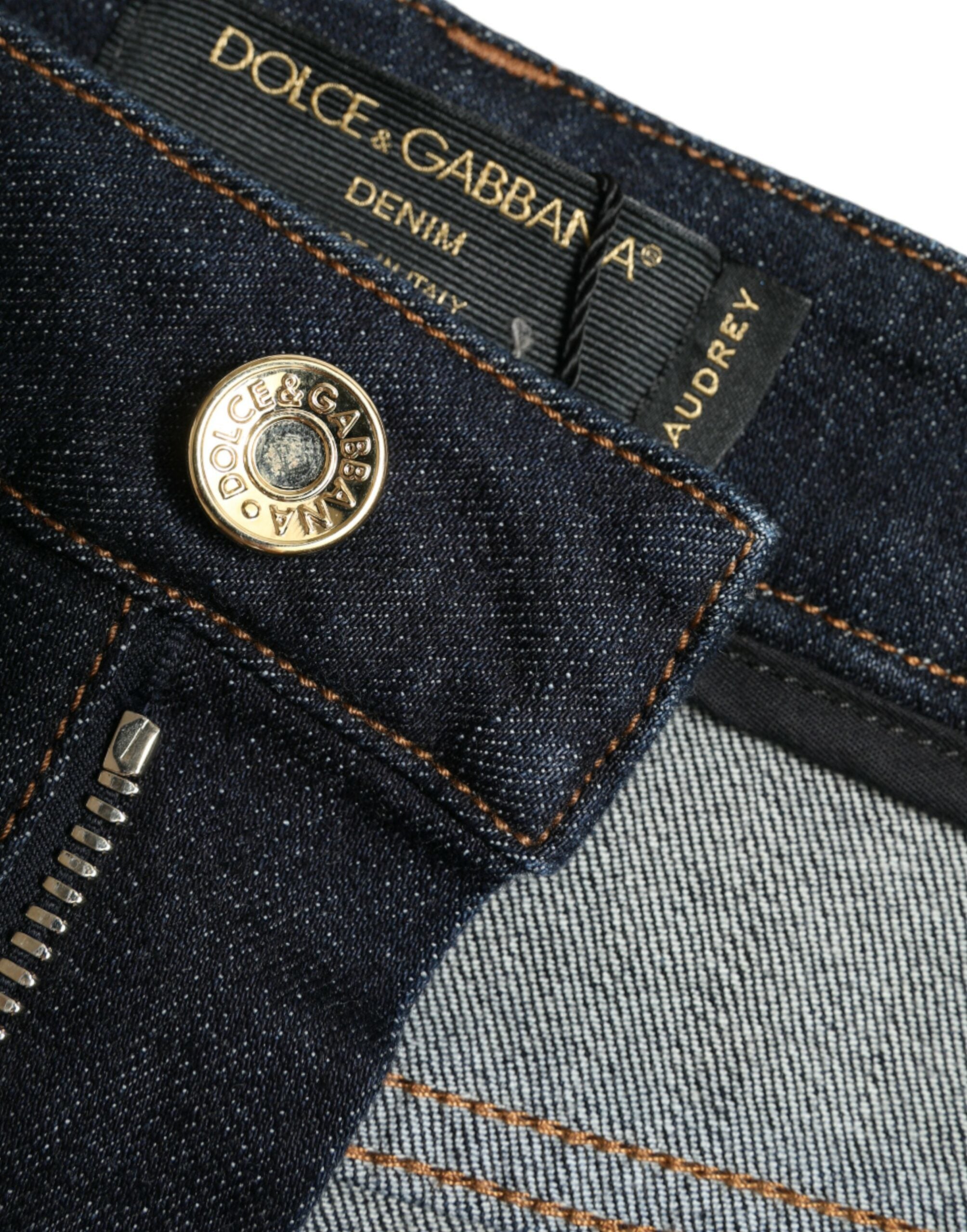 Blå skinny jeans i bomull med stretch