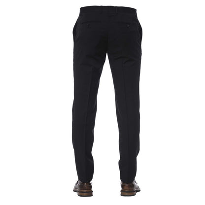 Trussardi svarta herrbyxor i virgin wool