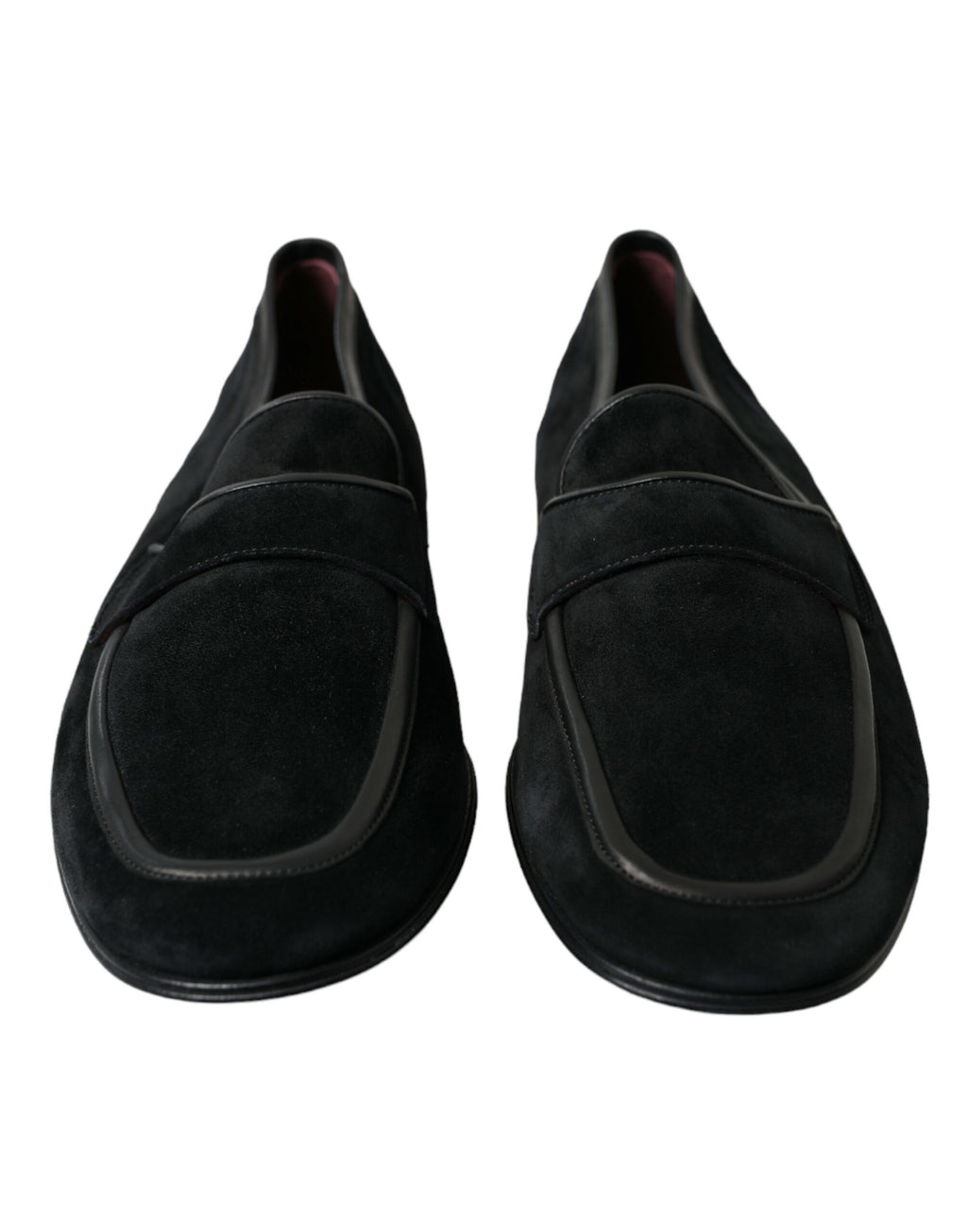 Svarte fløyelsslip-on loafers pensko