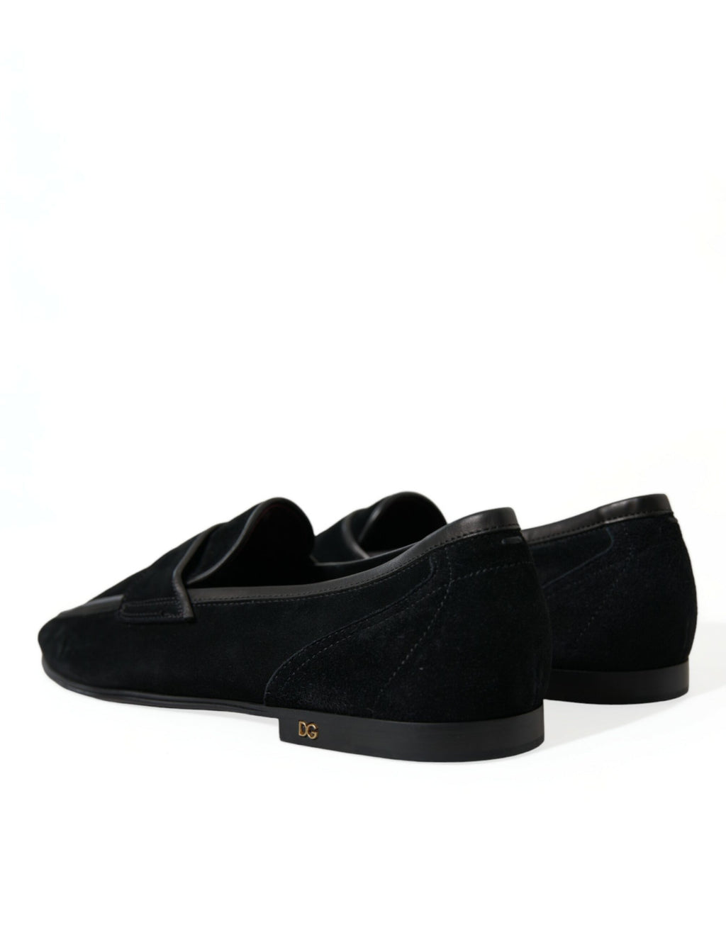 Svarte fløyelsslip-on loafers pensko