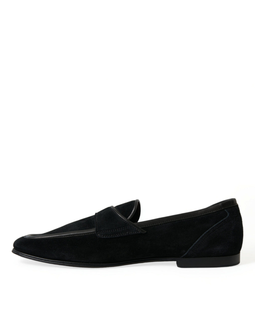 Svarte fløyelsslip-on loafers pensko