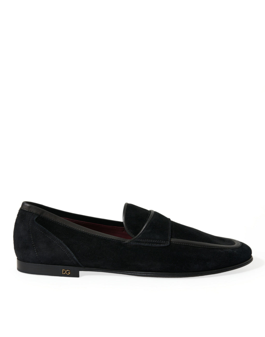 Svarte fløyelsslip-on loafers pensko